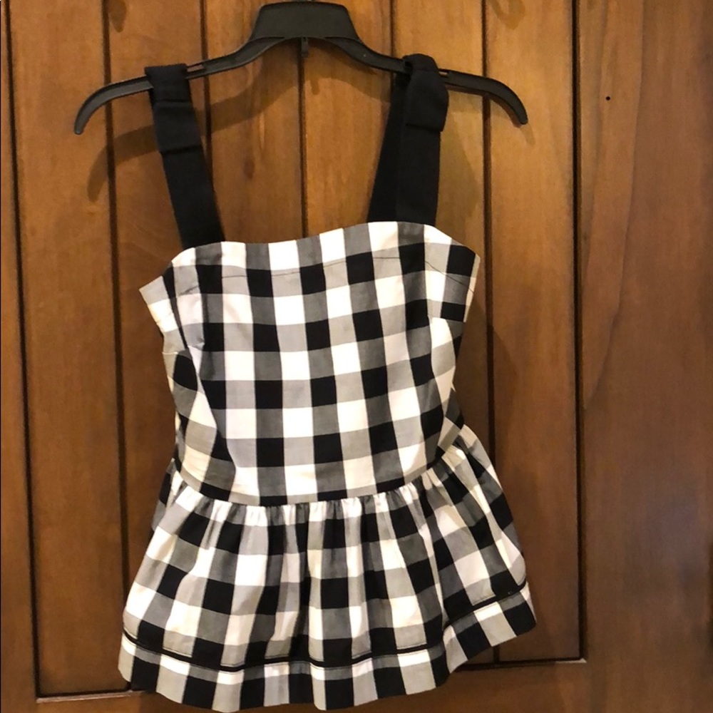 Kate Spade Gingham Peplum top